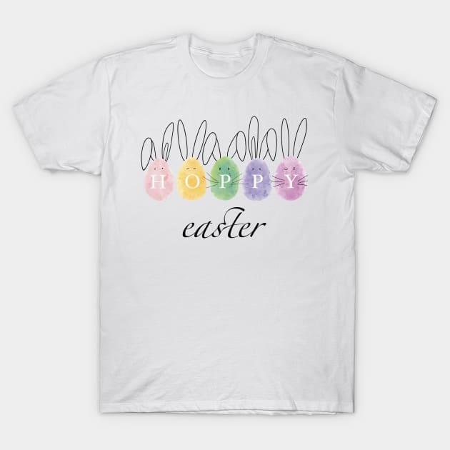 Hoppy Easter bunnies funny eggs T-Shirt by Wolshebnaja